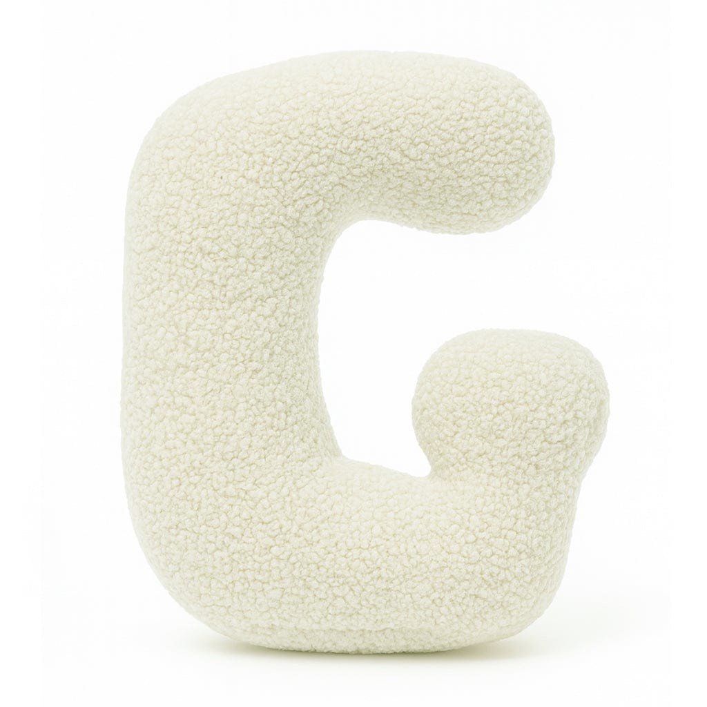 Bearly-letterkussen in de vorm van letter G, crème van MeowBaby