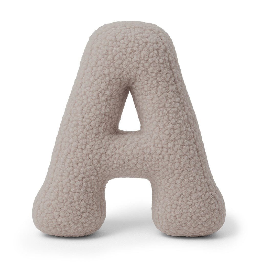 Bearly-letterkussen in de vorm van letter A, lichtgrijs van MeowBaby