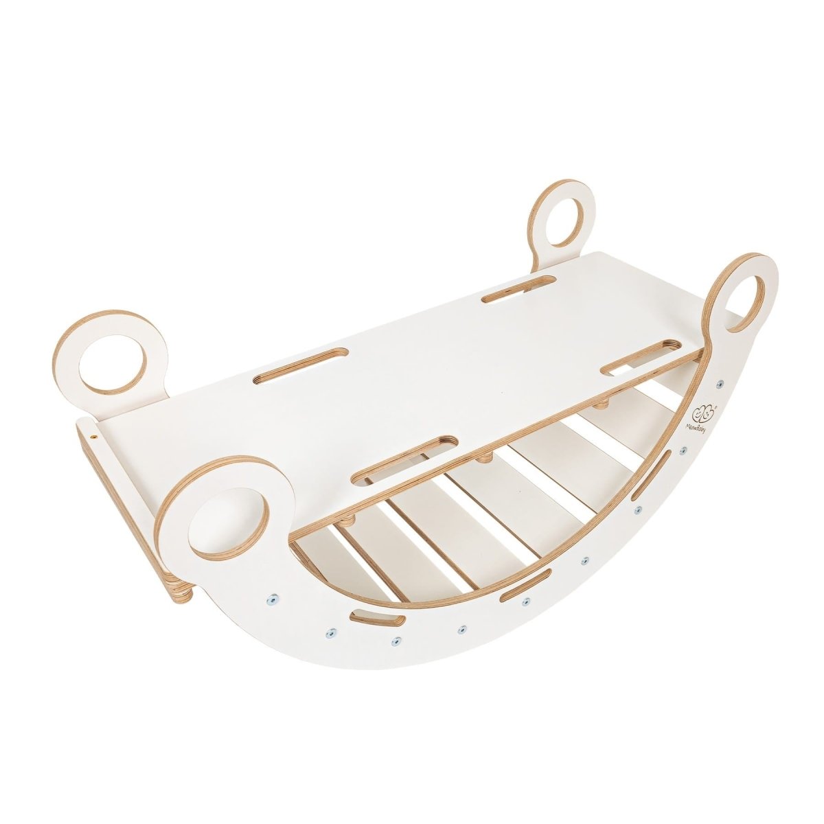 MeowBaby Dream Rocker Small wit, glijbaan met roze kussen