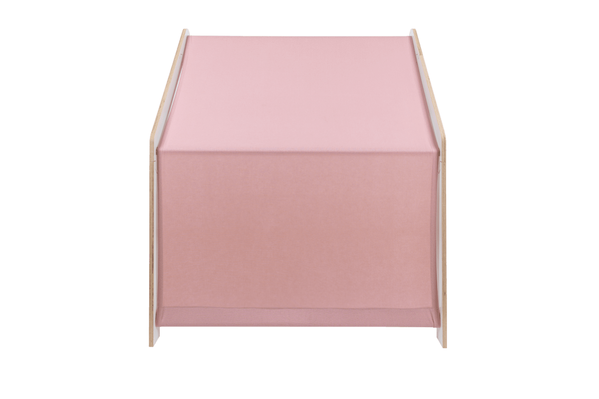 houten speelhuisje wit met roze dak voor kinderkamer, aanvullende productfoto 6