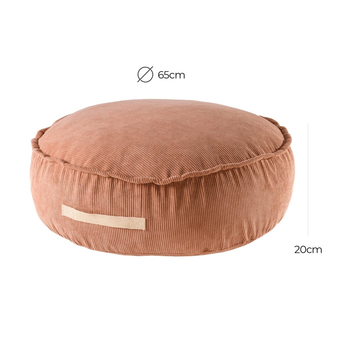 MeowBaby Slimcord ribstof zitzak terracotta detail