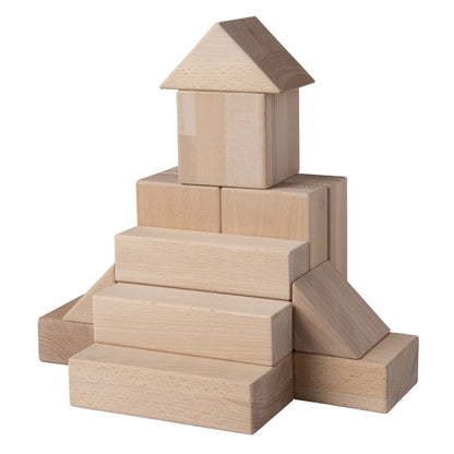 Van Dijk Toys Haagse blokkenset / houten blokken set 10cm (Kinderopvang kwaliteit) - 