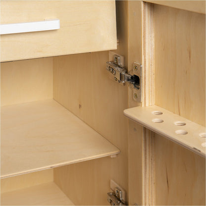 Van Dijk Toys houten speelgoed koelkast - Naturel met wit (Kinderopvang kwaliteit) - 