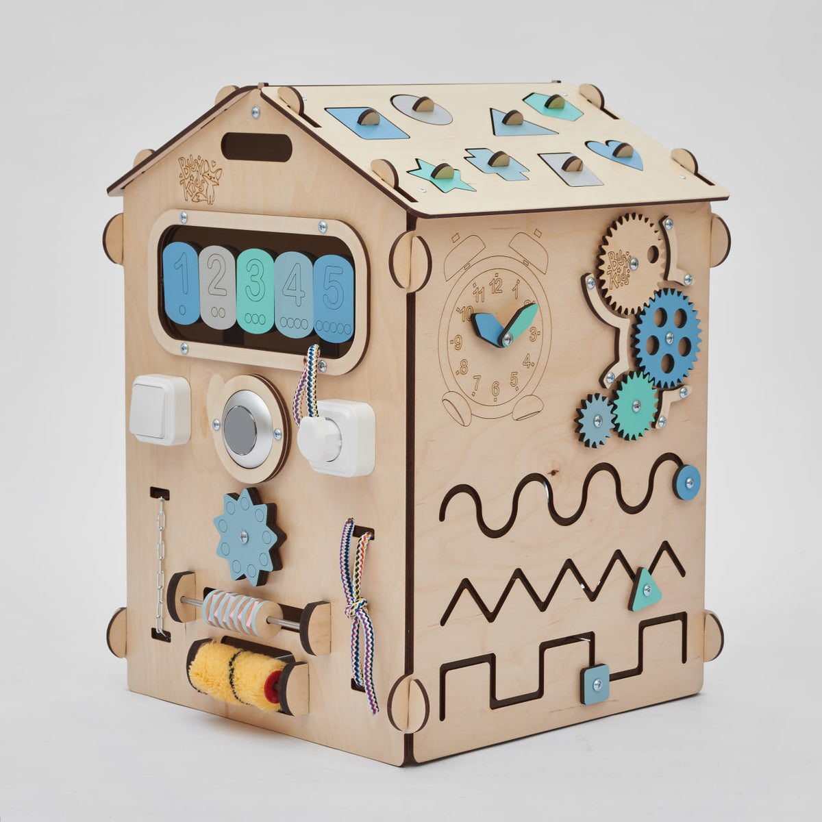 BusyKids Busy Board speelhuisje – naturel mint, limited edition