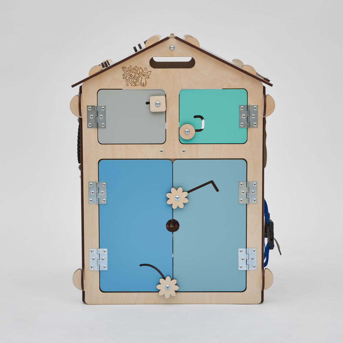 BusyKids Busy Board speelhuisje – naturel mint, limited edition