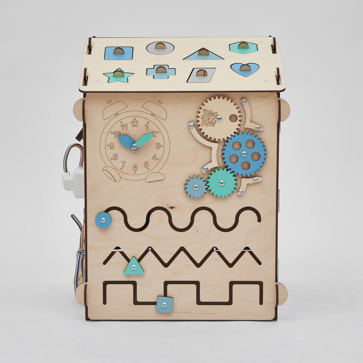 BusyKids Busy Board speelhuisje – naturel mint, limited edition
