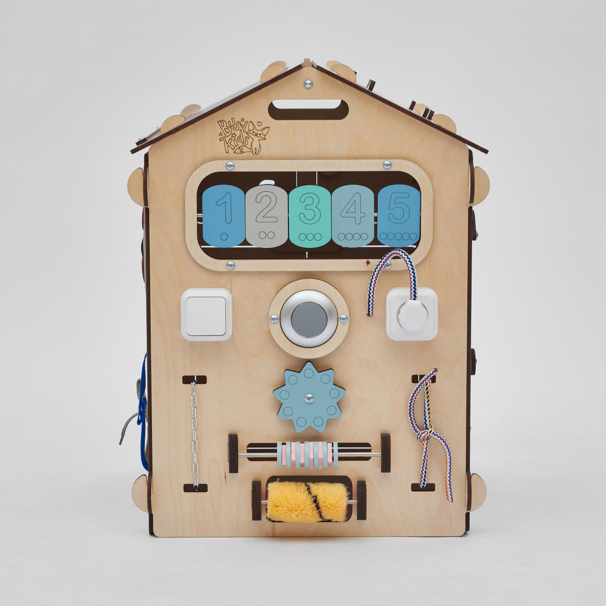 BusyKids Busy Board speelhuisje – naturel mint, limited edition