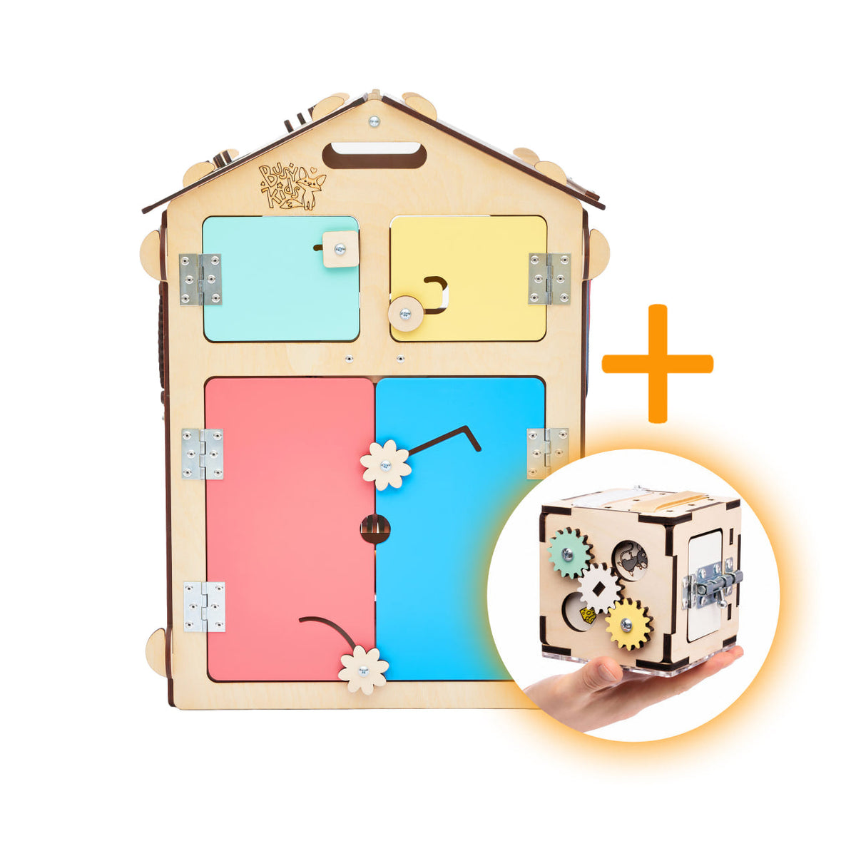Set - Busy Board House natura and Creative Cube