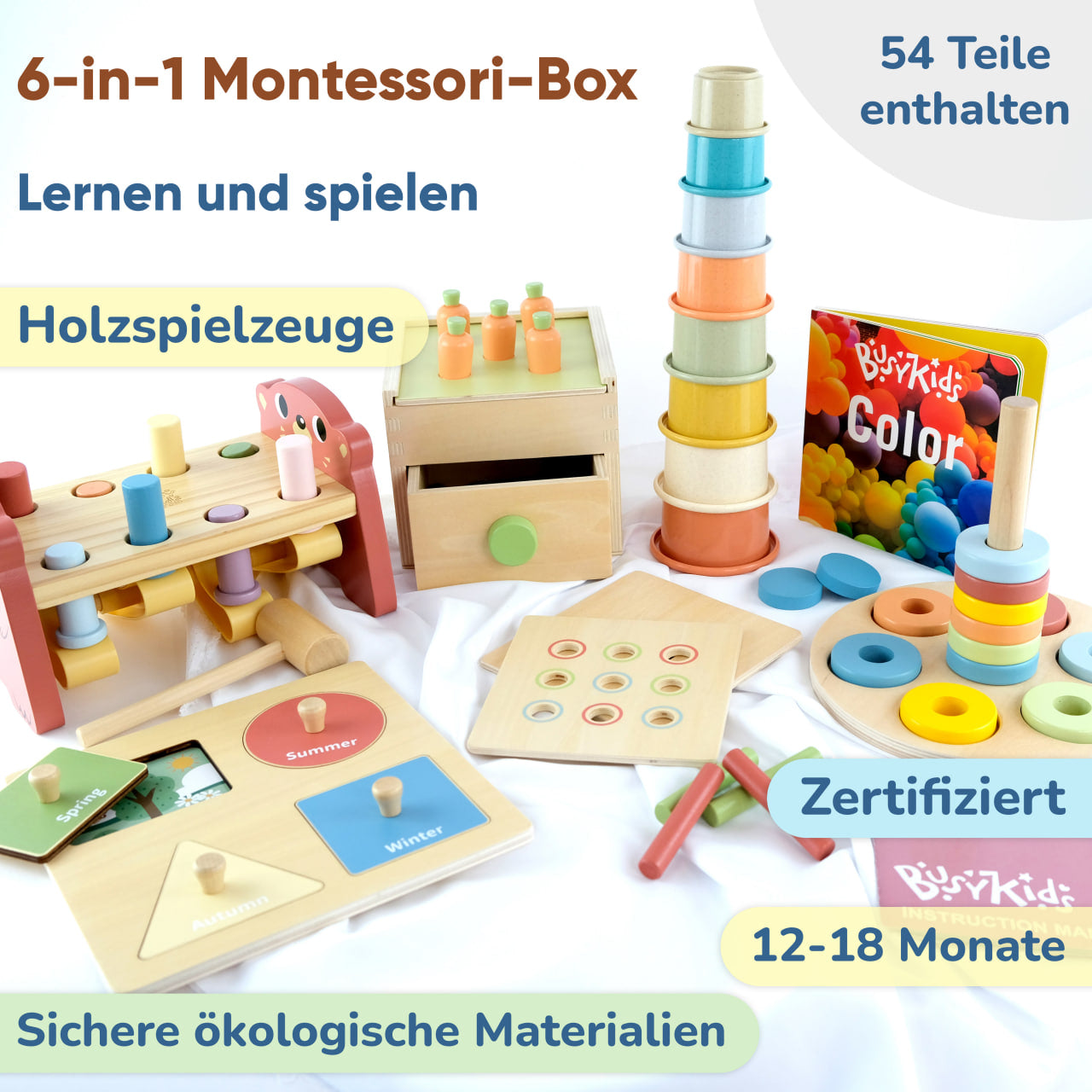 Montessori set "BusyKids" for children from 12 to 18 months