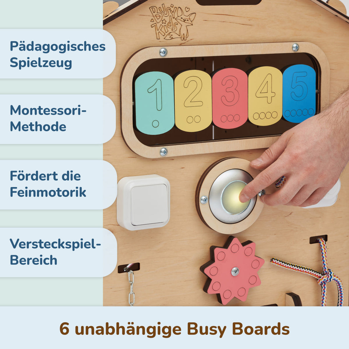 Set - Busy Board House natura and Creative Cube