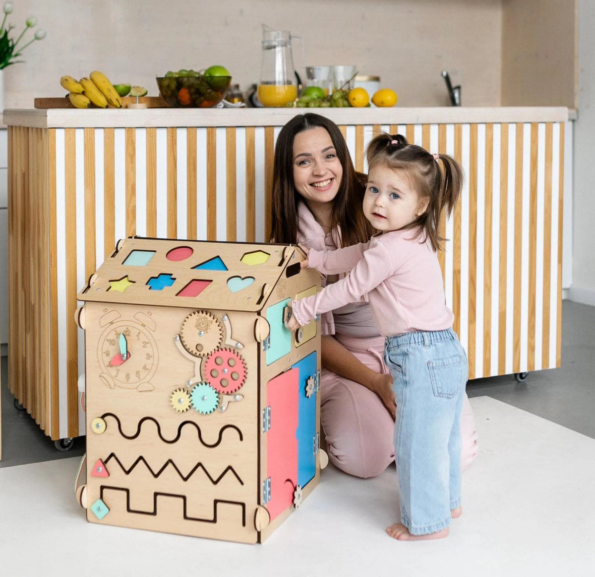 Set - Busy Board House natura and Creative Cube