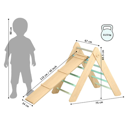 Pikler Triangle and double-sided board set - Bright