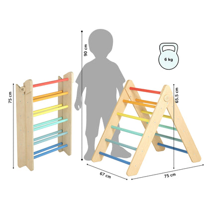 Pikler Triangle and double-sided board set - Bright