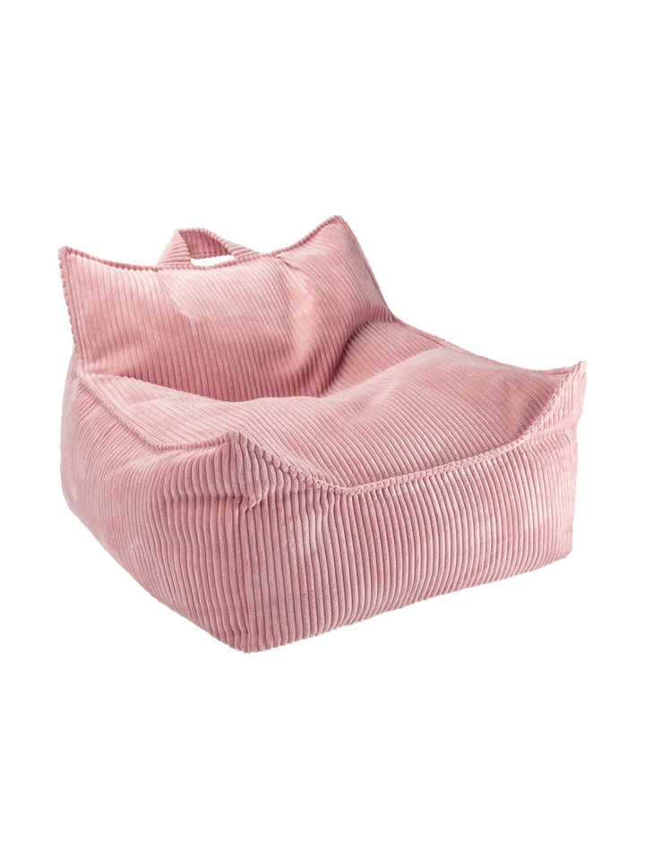 Wigiwama Pink Mousse zitzak - Rib lounge stoel om lekker in te hangen