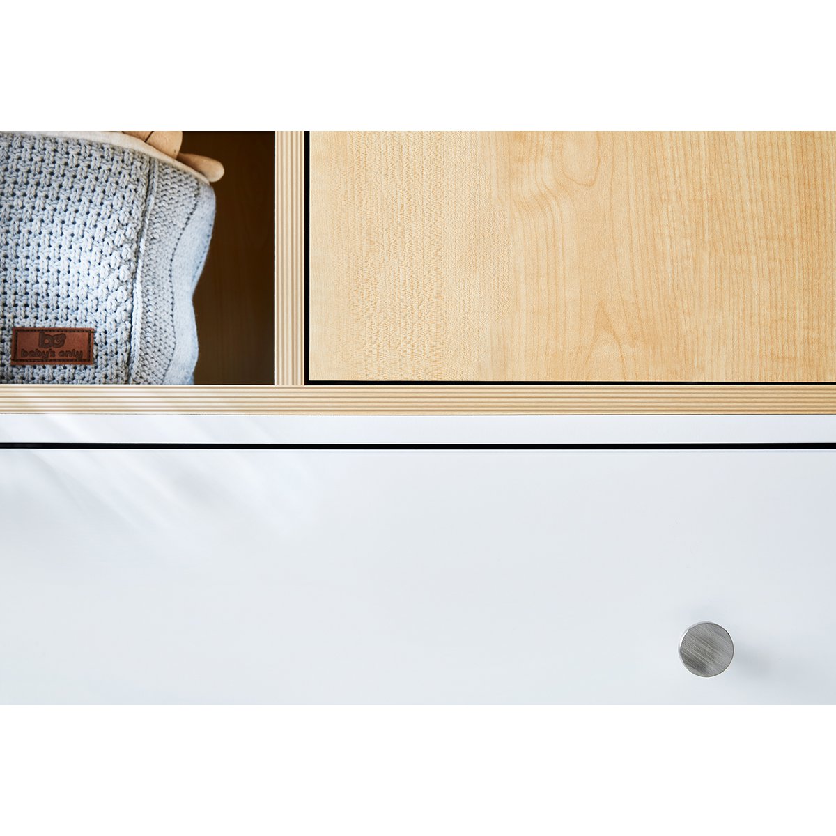 Kwekerij 'Boks' breed groot 3 delen: ledikant, brede commode, grote kledingkast - 