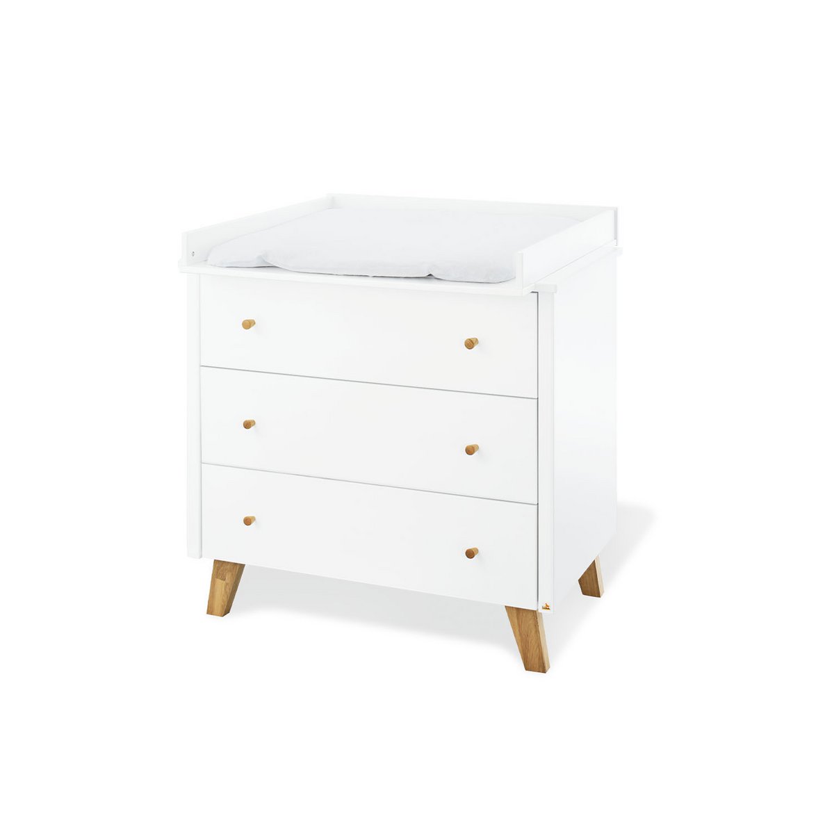Startset 'Pan' breed, incl. wandplank 3 delen: ledikant, brede commode, wandplank - 