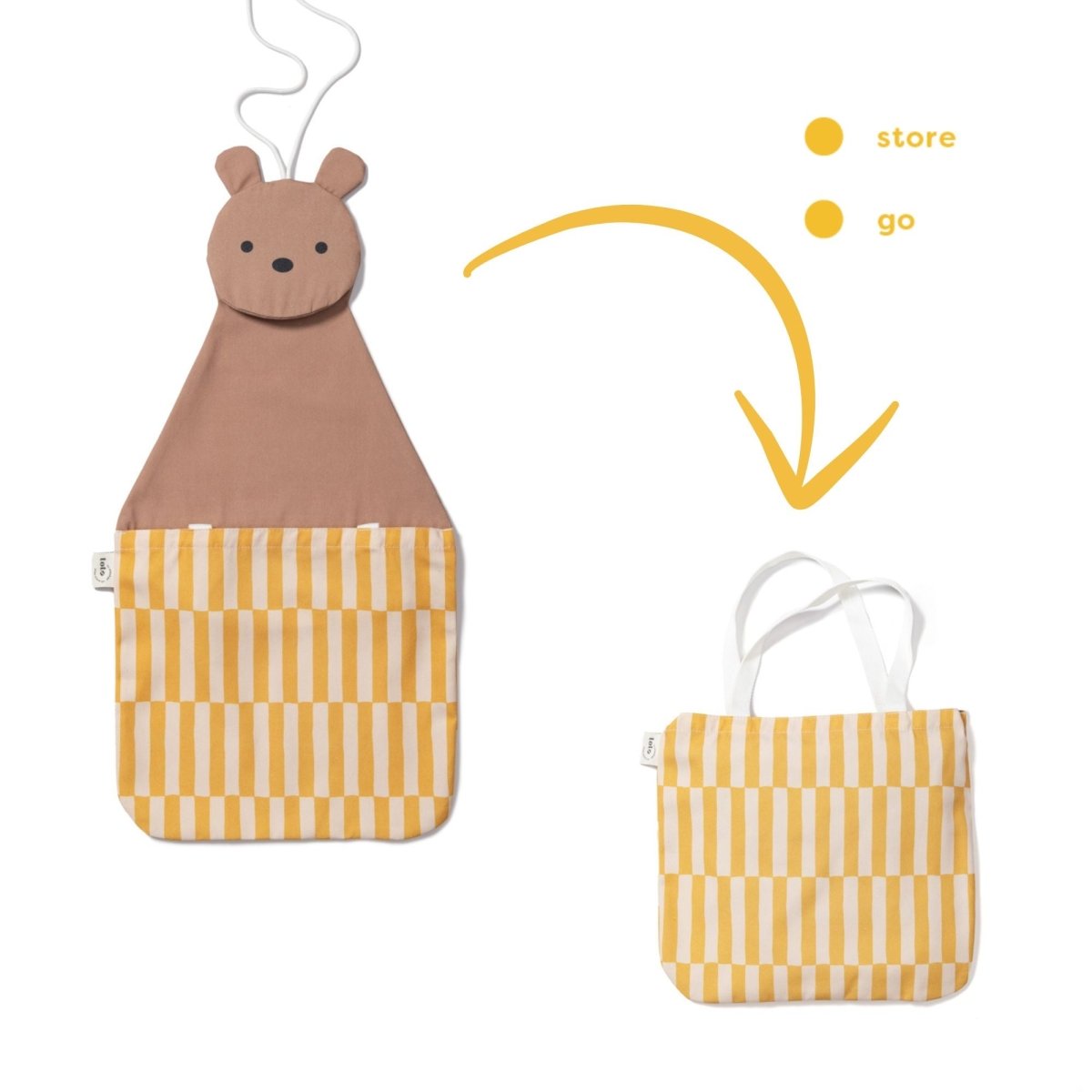 Play&Go Toto Bear wandopberger in berenvorm aan de muur