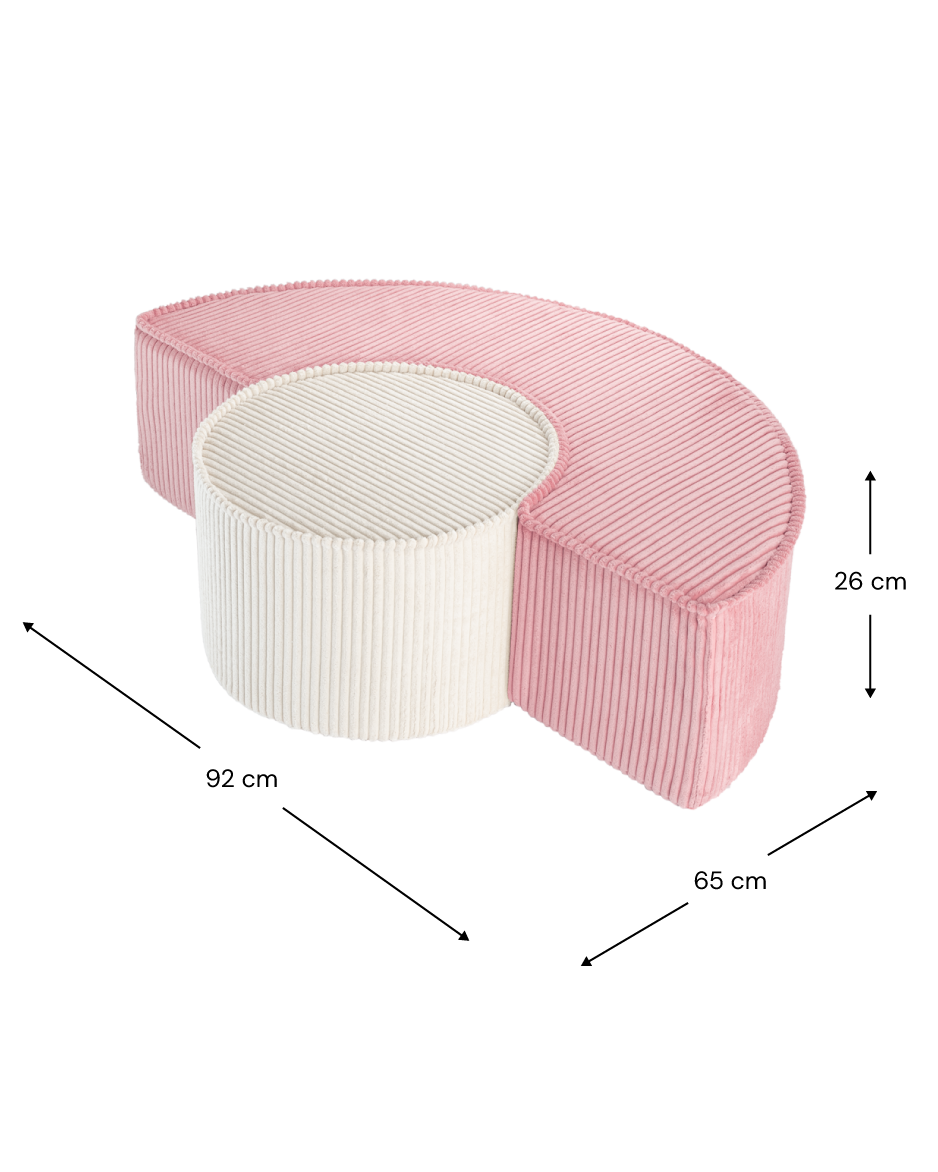 Pink Mousse Pouffe Set