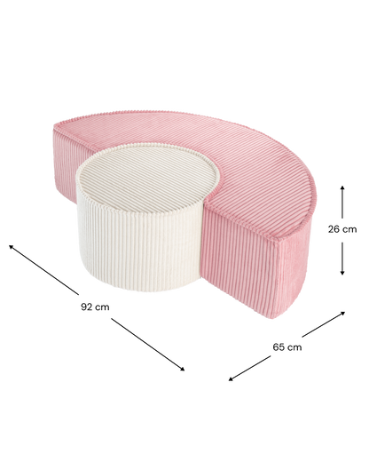 Pink Mousse Pouffe Set