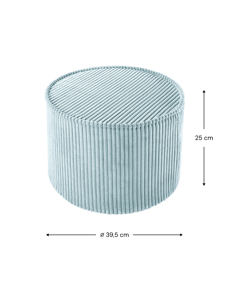 Wigiwama Peppermint Green Pouffe - ribstof poef