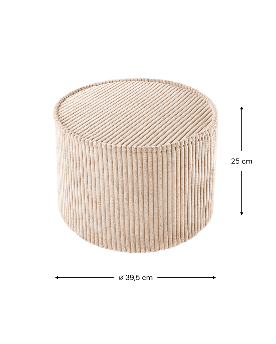 Wigiwama Brown Sugar Pouffe - ribstof poef