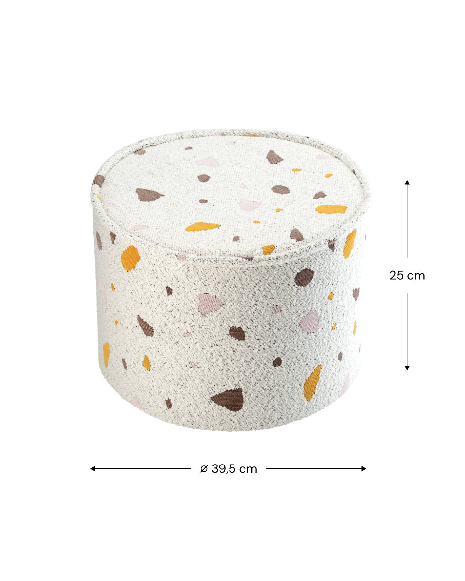 Terrazzo Marble Pouffe