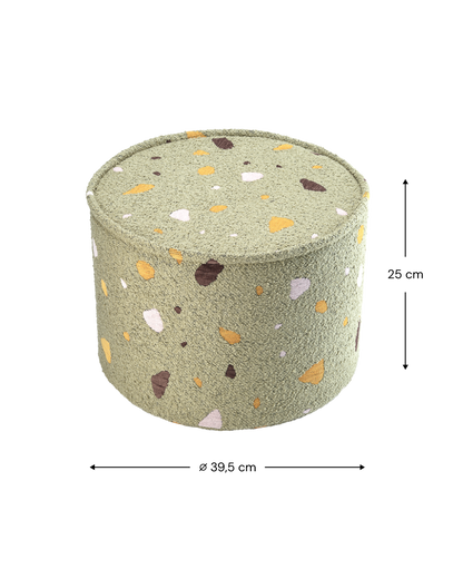 Terrazzo Moss Pouffe