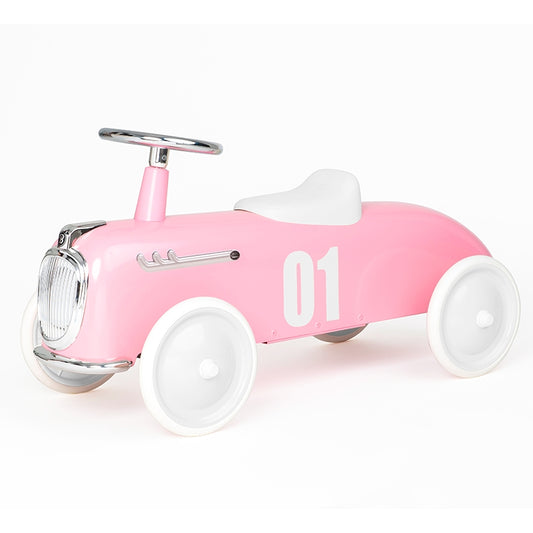 Vintage loopauto roze - roadster racewagen