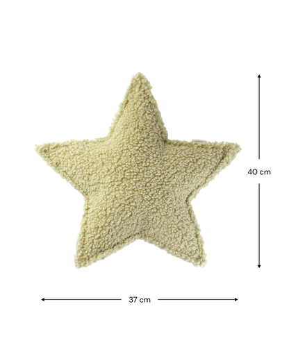 Wigiwama Matcha Star Cushion - teddystof kussen