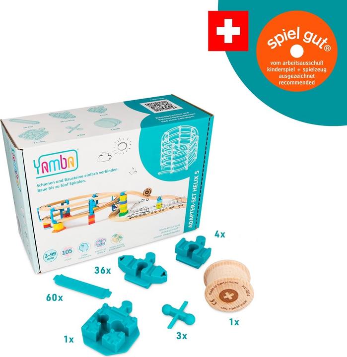 Yamba Helix 5 – 105-delige treinbaan adapterset