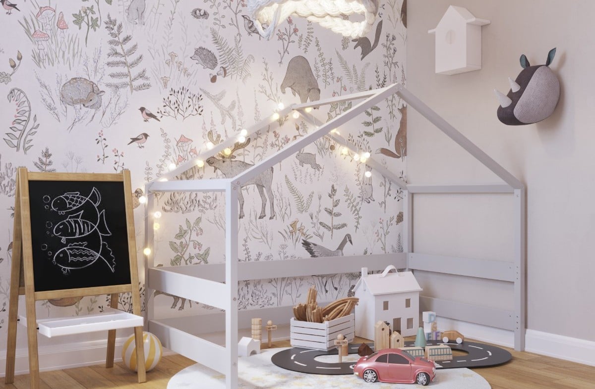 YappyHytte speelhuis lichtgrijs – context voor de ombouwset
