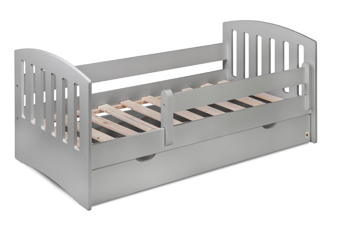 YappyLux kinderbed met lade 160x80 cm lichtgrijs