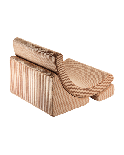 Wigiwama Moon Chair Toffee - ribstof loungestoel